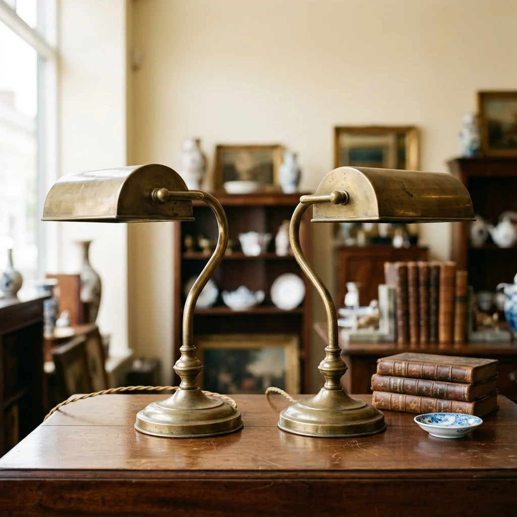 Pair of vintage brass lamps